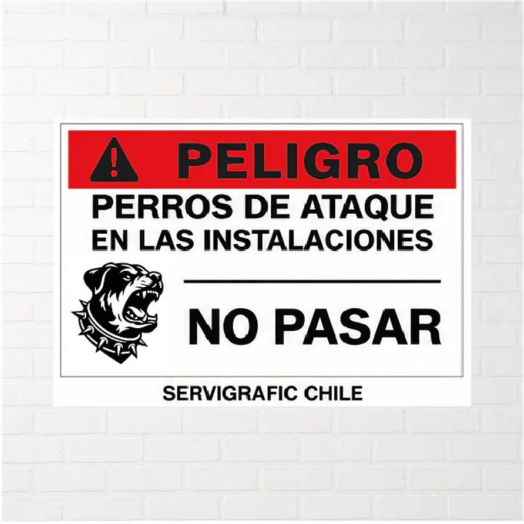 Señalética Precaución Animal Peligroso 1