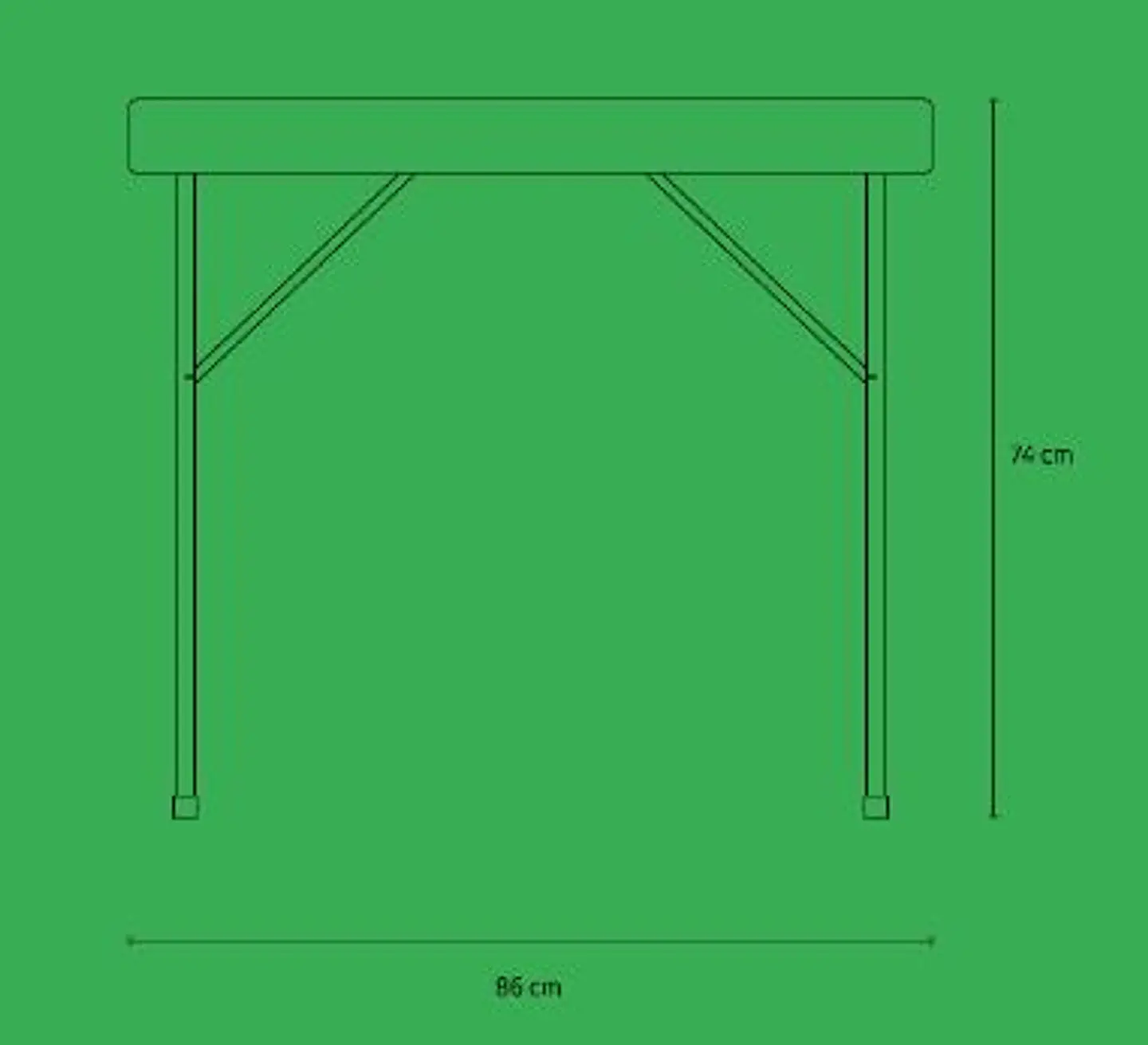 Mesa Maleta de 86x86 cm X 74 cm. de Alto 3