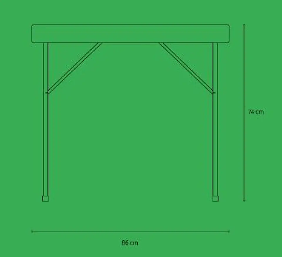Mesa Maleta de 86x86 cm X 74 cm. de Alto 3