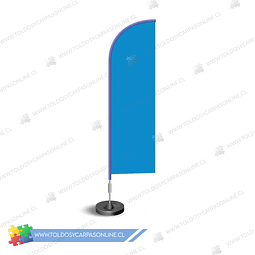 Bandera Vela Mastil Curvo de 520x100 cms
