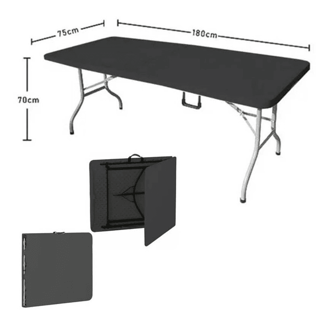 Mesa maletas de 180x75x74 cts. NEGRA