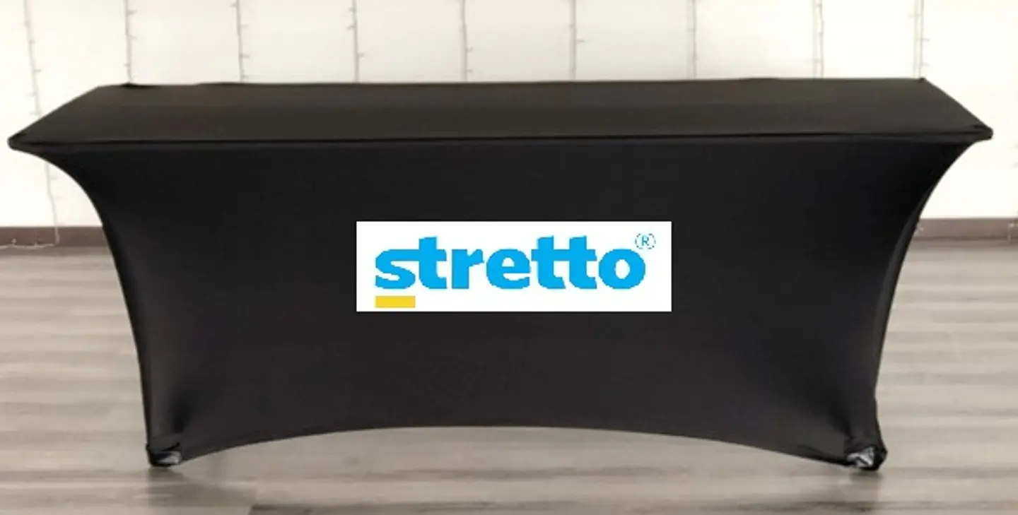 MESA MANTEL COLOR NERO DESPANDEX CON IMPRESION 1