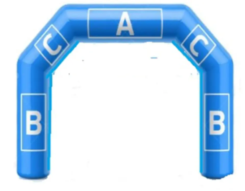Arco Meta Inflable 8x5x1.5  de 5 lados exterior 5