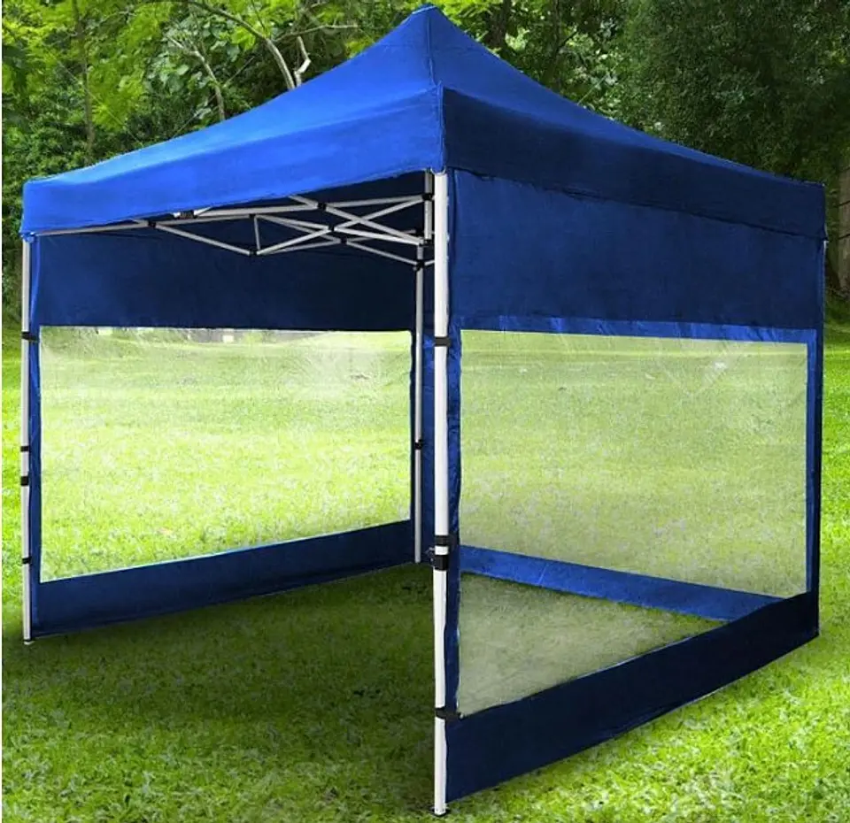 Toldo 3x3 auto armable con laterales con MICA Ventana 1