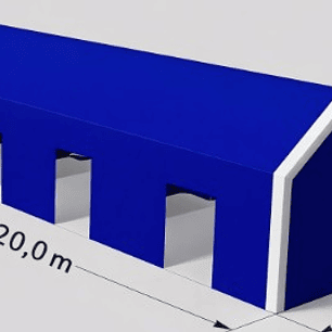 Carpa Inflable o Sala Multiuso de 10 X 3 MT DE  30M2 COLOR AZUL