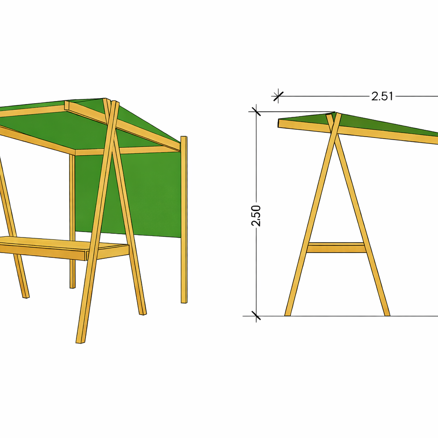 Toldo Stand de Madera a pedido 4