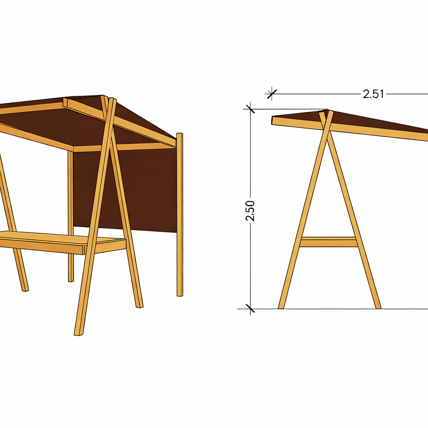 Toldo Stand de Madera a pedido 2