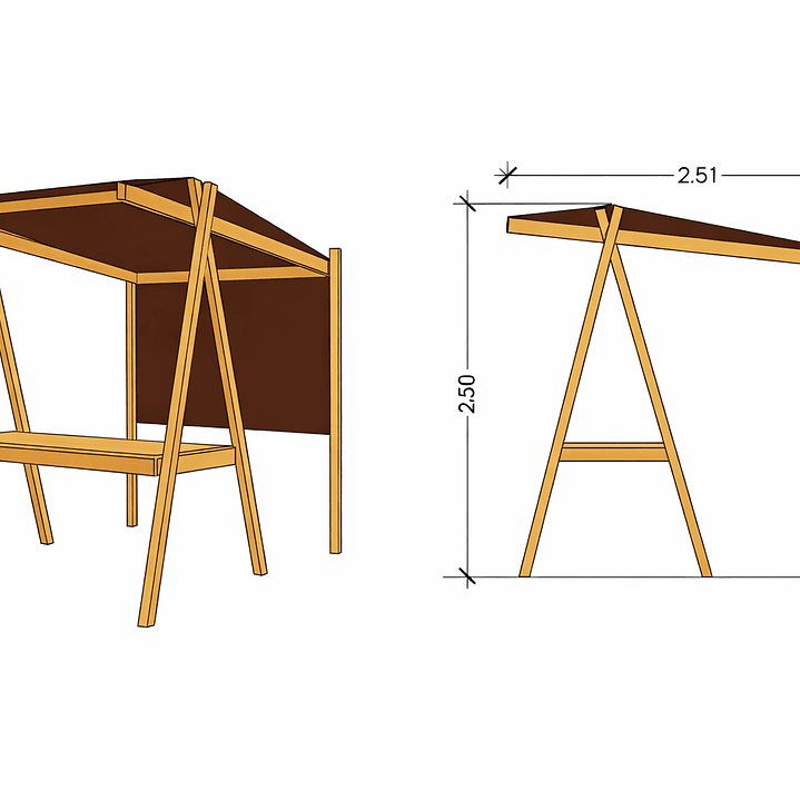 Toldo Stand de Madera a pedido 2