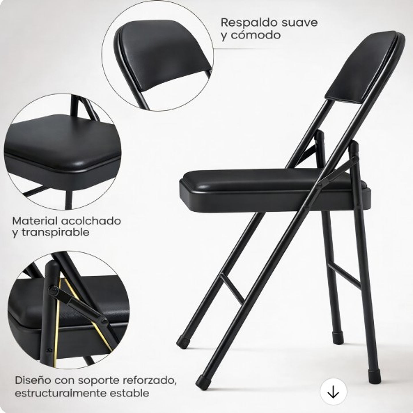 Silla Acolchada 79/80x46x47 grande 1