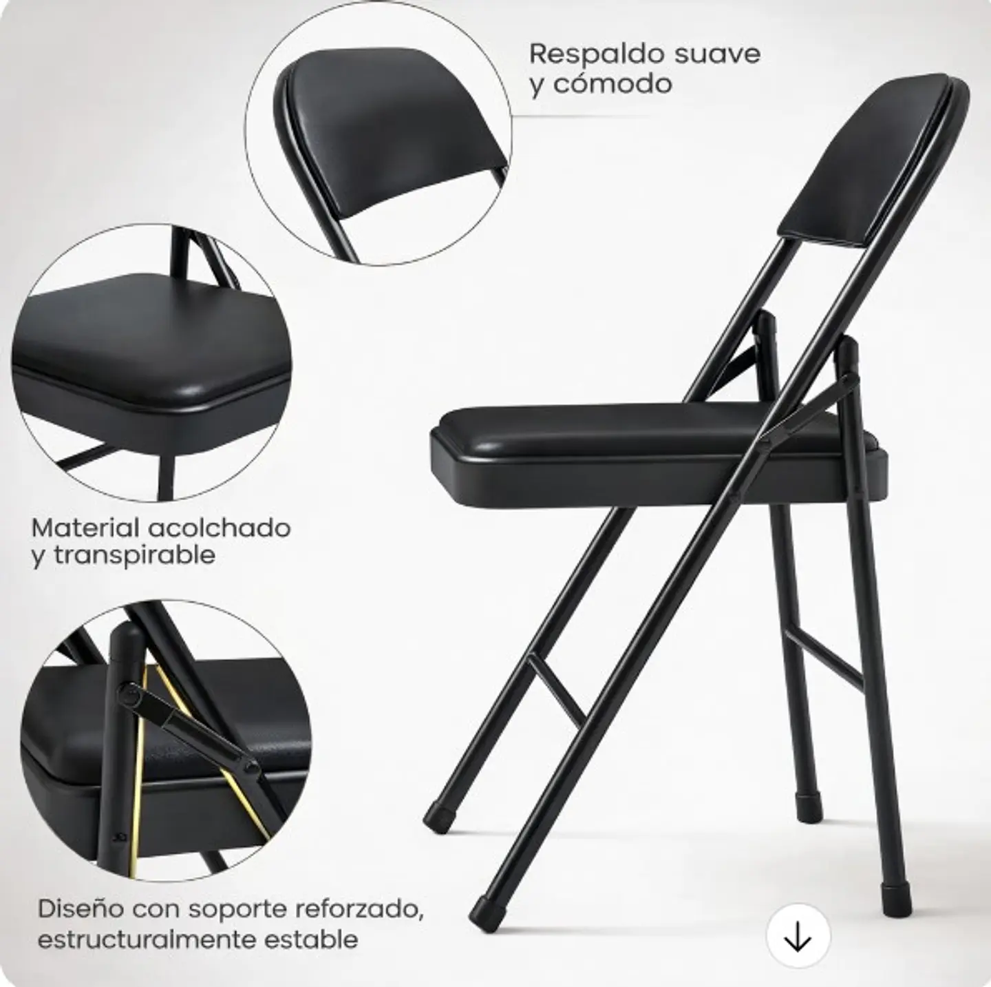Silla Acolchada 79/80x46x47 grande 2