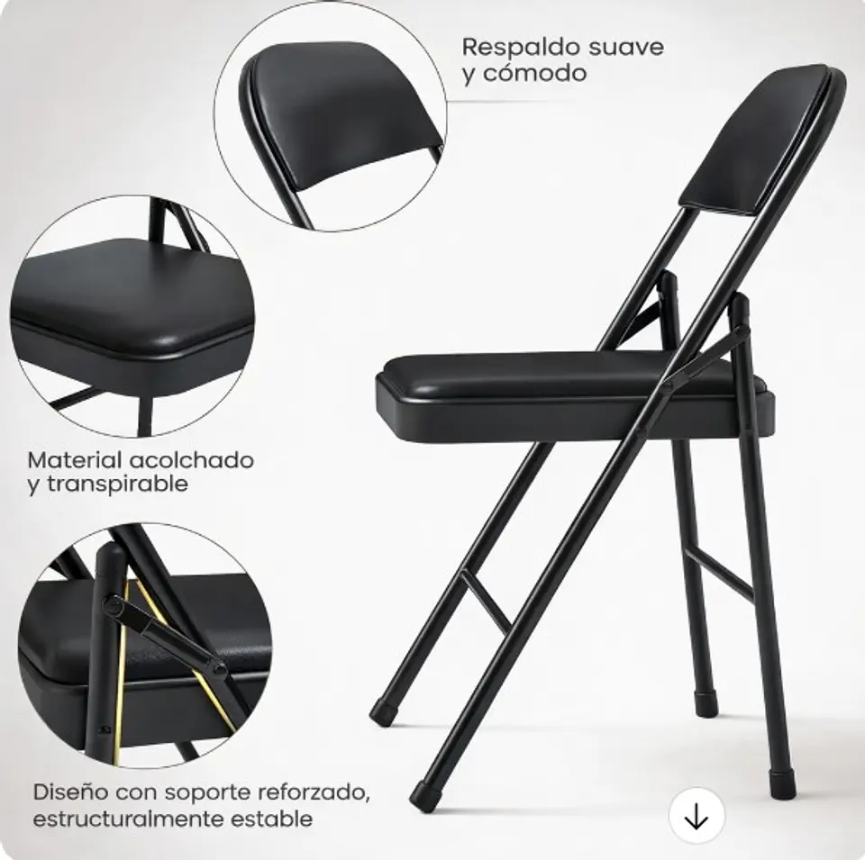 Silla Acolchada 79/80x46x47 grande 2