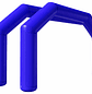 Arco Meta Inflable sin turbina Sellado  8m x 4m - Miniatura 1