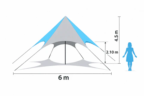 Carpa Estrella 6 mts.