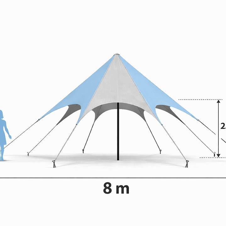 Carpa Estrella 8 mts