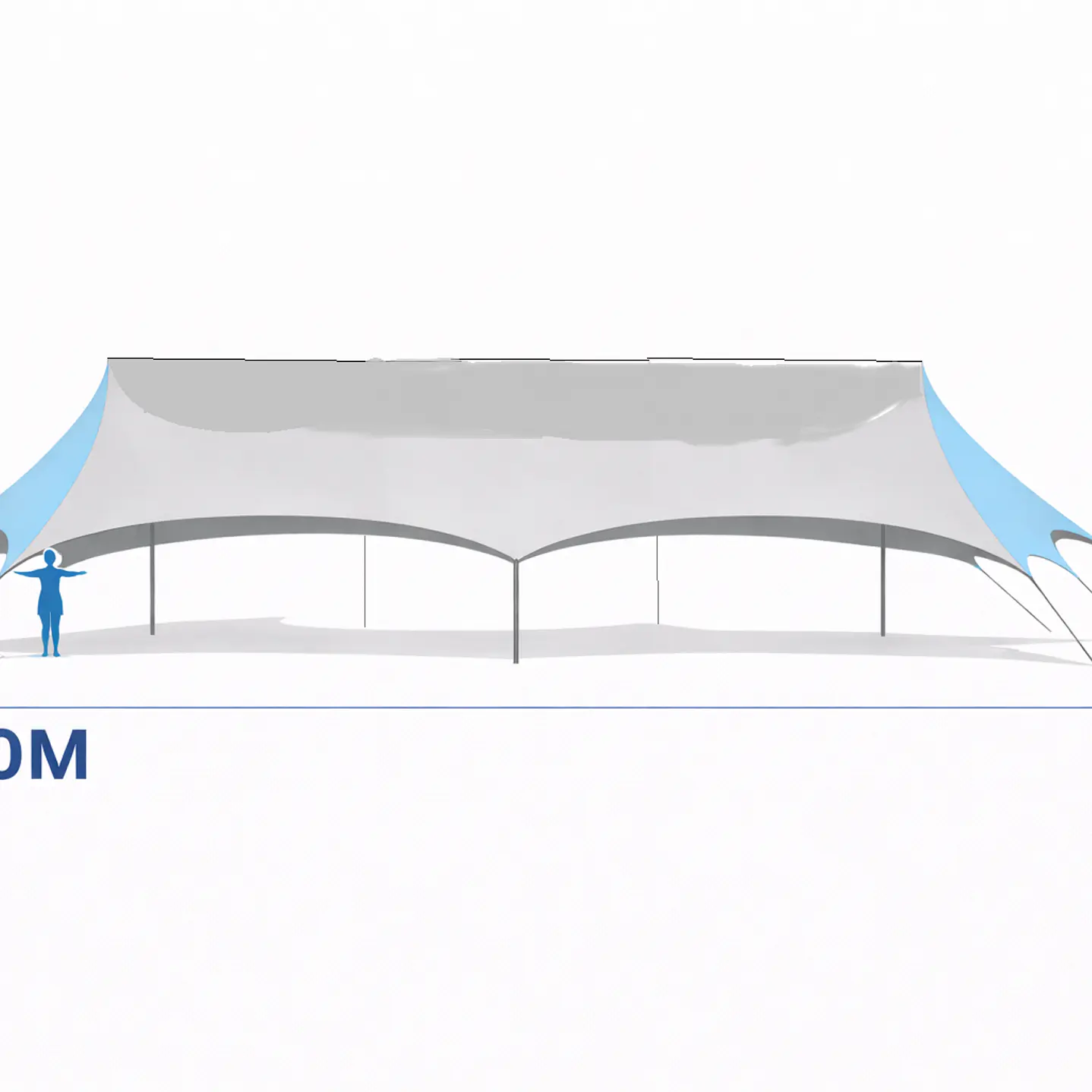 Carpa Araña o Estrella de 20x6 mt