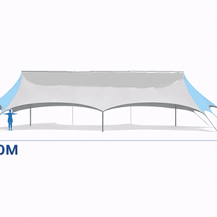 Carpa Araña o Estrella de 20x6 mt
