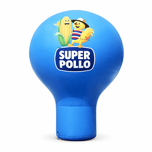 Pera Inflable fondo color de 6 mts de altura Turbina