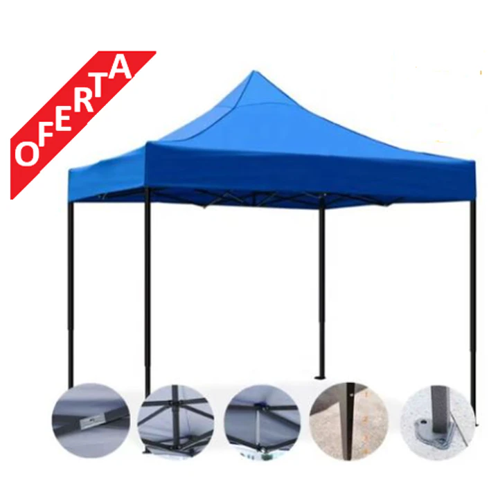 Toldo 3x3 azul  15 KG- 10 unidades IVA incl