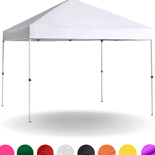 TOLDO 3X3 PREMIUM FIERRO BLANCO CUADRADO CARPA COLORES