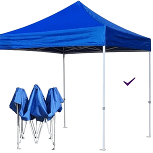 TOLDO 3X3 PREMIUM FIERRO BLANCO HEXAGONAL CARPA AZUL 10 unidades