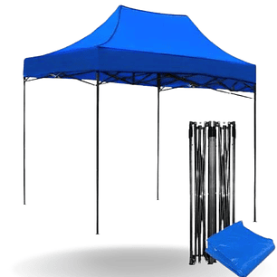 Toldo 2X3 Carpa Azul Fierro negro  por mayor