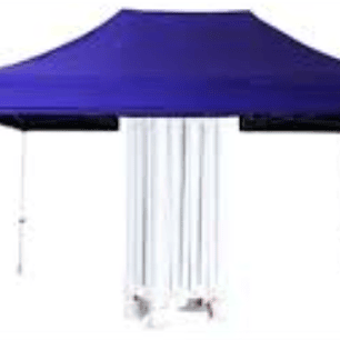 Toldo 3X4,5 Carpa Azul Fierro Cuadrado Blanco Por Mayor
