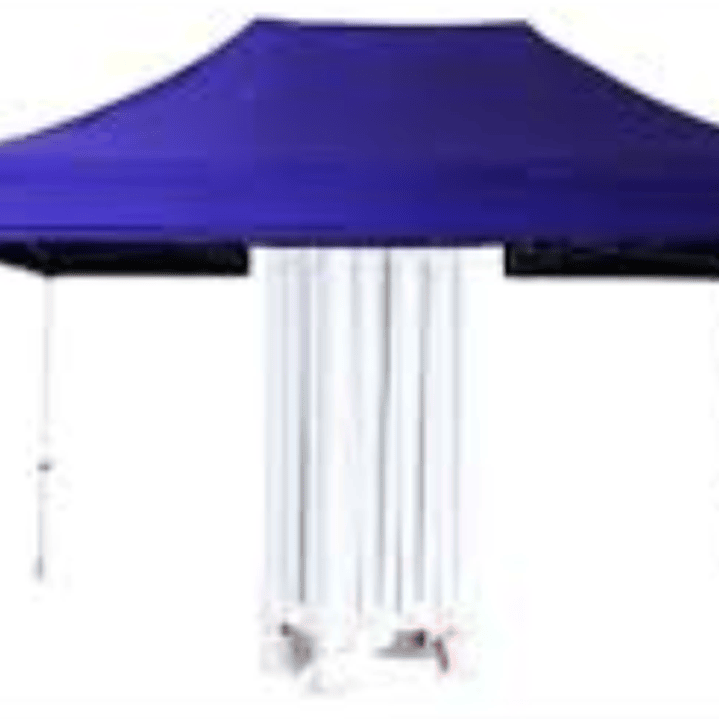 Toldo 3X4,5 Carpa Azul Fierro Cuadrado Blanco Por Mayor