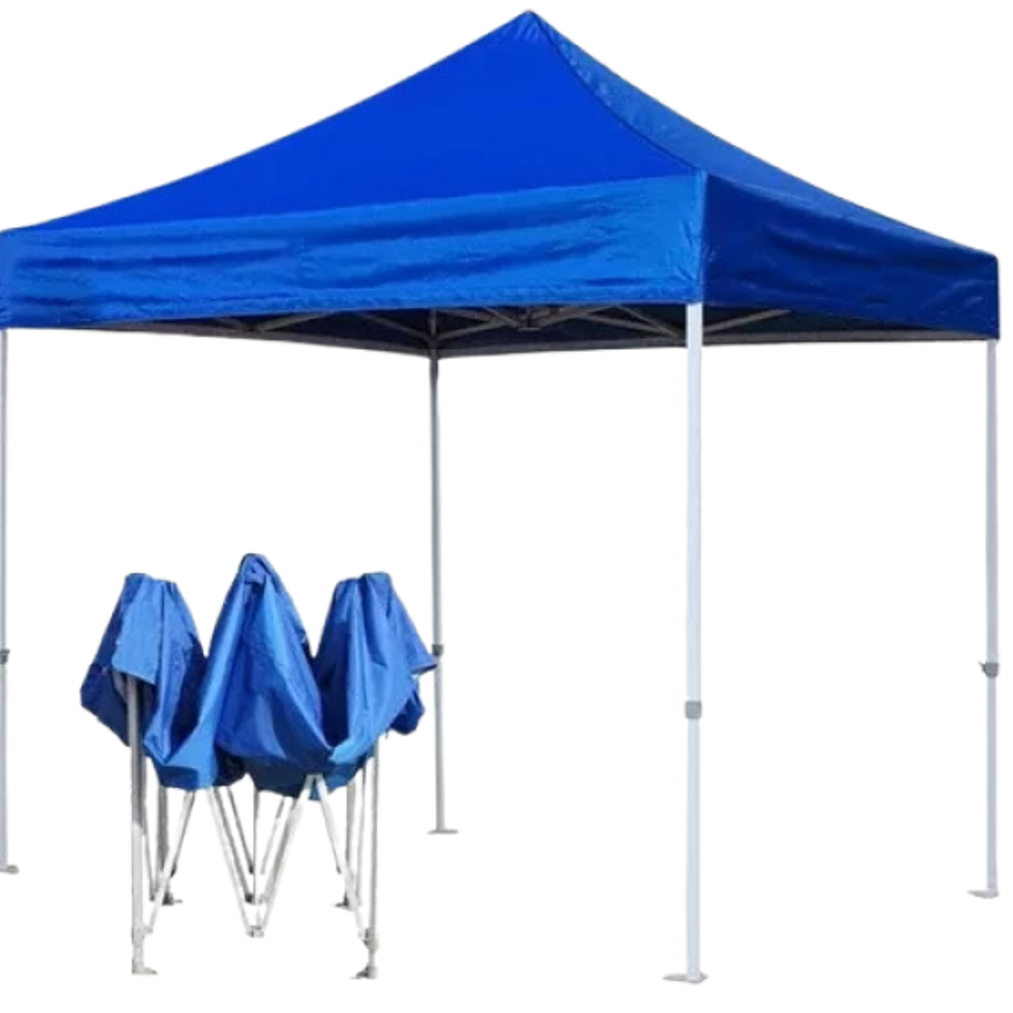 Toldo 3X3 Premium Fierro Blanco HEX Carp Azul 6 UN 1