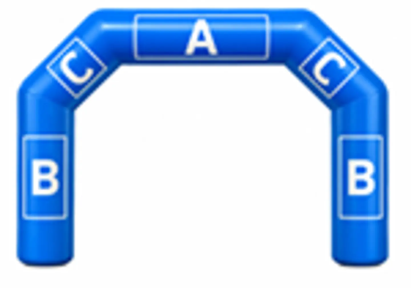 Arco Meta Inflable 8x5x1.5  de 5 lados exterior 7