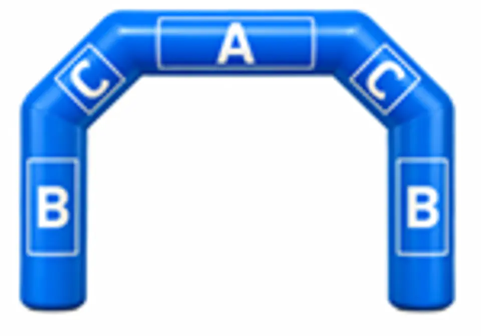 Arco Meta Inflable 8x5x1.5  de 5 lados exterior 7