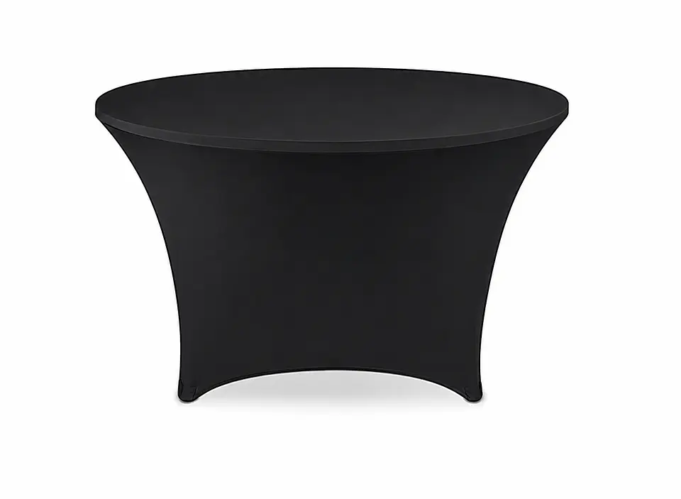 Mantel para Mesa Redonda de 152 cm. diametro Negro y Blanco 1