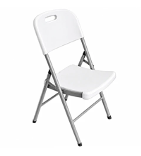 Silla  Resina  Blanca Plegable Interior y Exterior