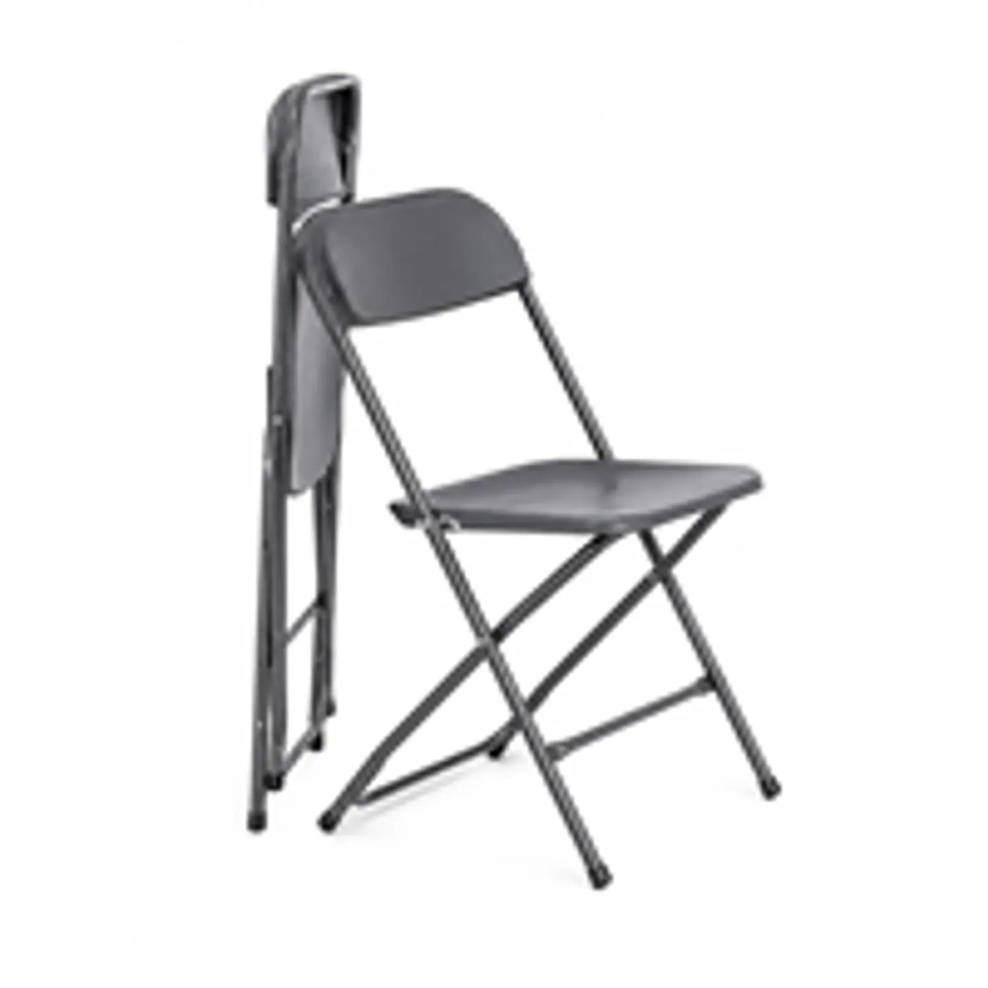Silla Plegable Negra Metalica 1