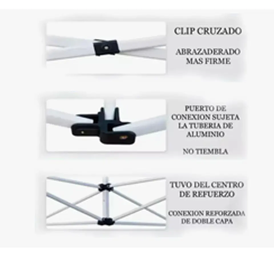 Toldos Aluminio Hexagonales 3x3 Colores 2