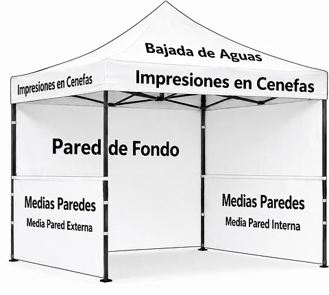 Medias Paredes para Toldos 2X2 mt. y para Toldos 2x3 mt.
