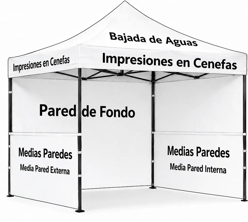 Medias Paredes para Toldos 2X2 mt. y para Toldos 2x3 mt. 1