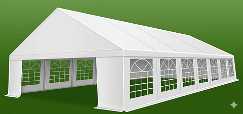 Carpa 14x7 mt PVC Alta Resistencia 100% Impermeable