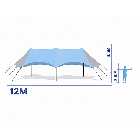 Carpa Estrella 12 mts. Doble
