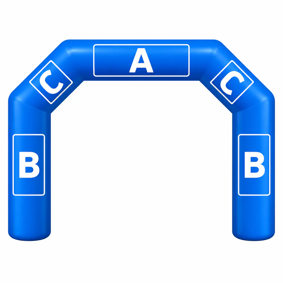 Arco Meta Inflable 8x5x1.5  de 5 lados exterior 7