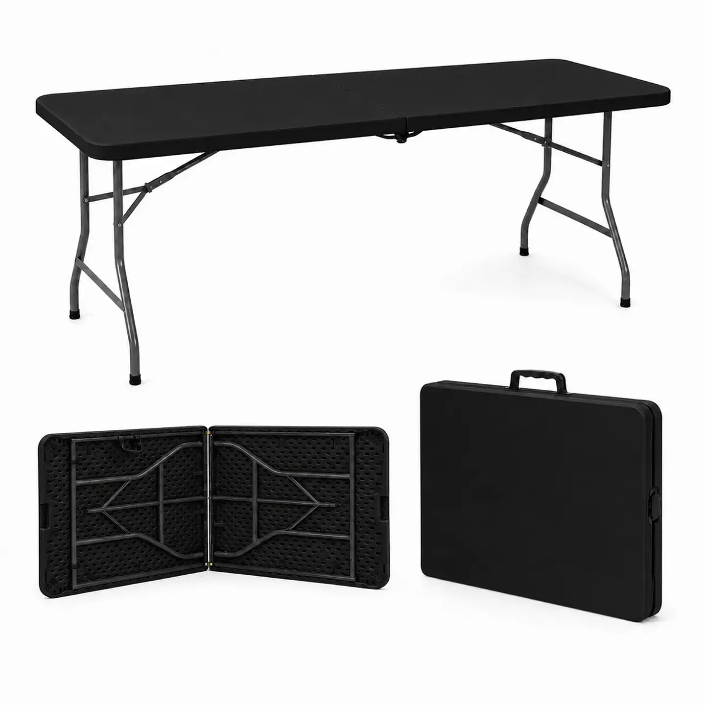 Mesa Maleta 180x70x74 Negra 4