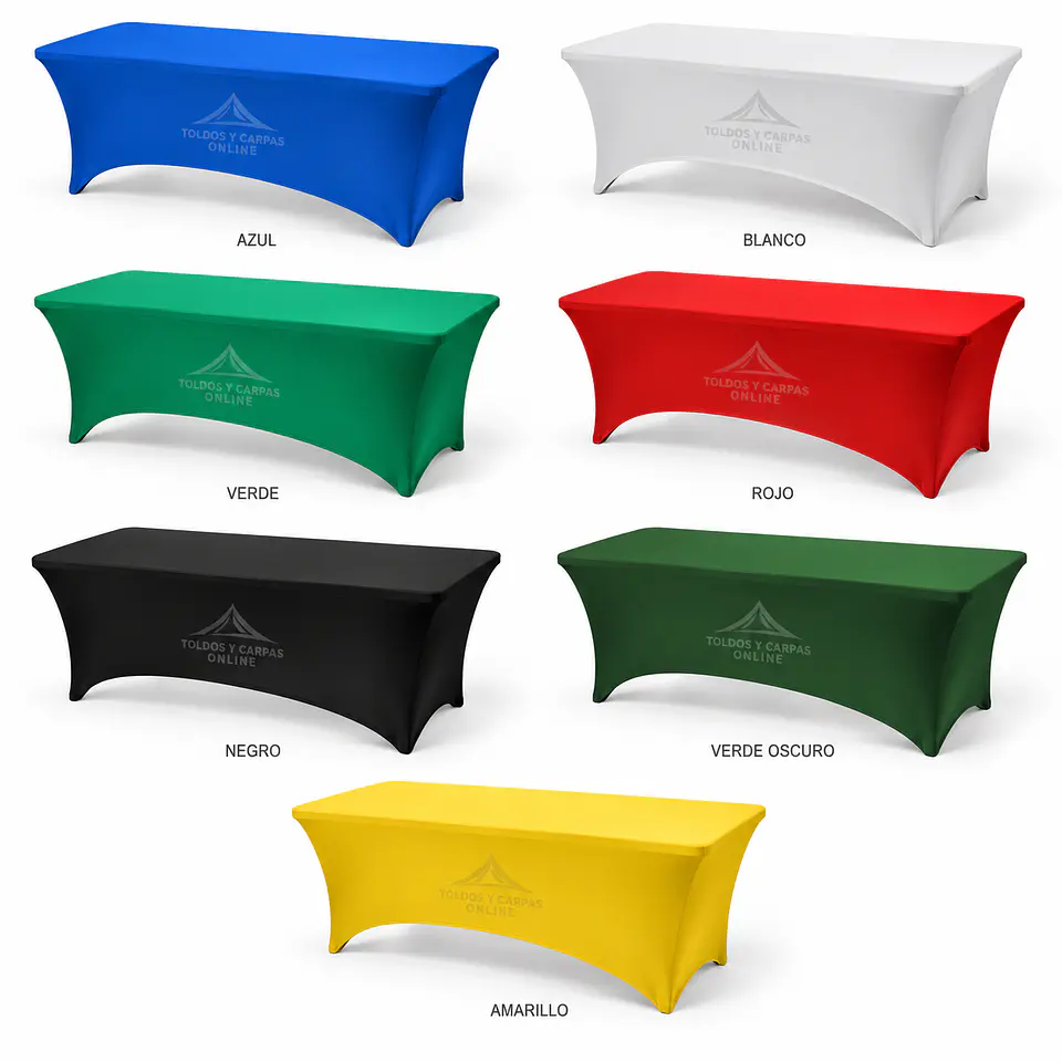 Mantel de mesa Spandex para 180 cms.  Colores 2