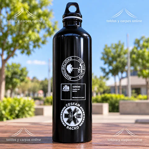 Botella de Aluminio 750cc IMPRESA a un color