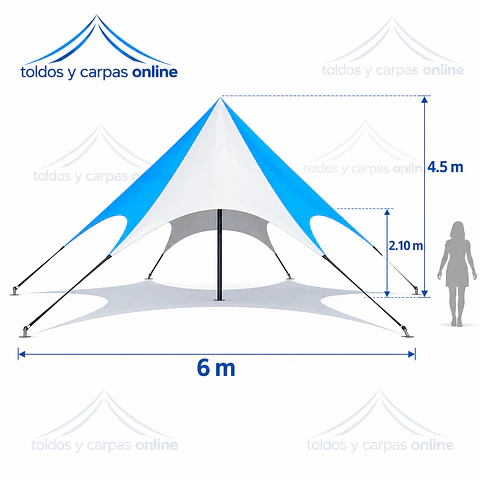 Carpa Estrella 6 mts.