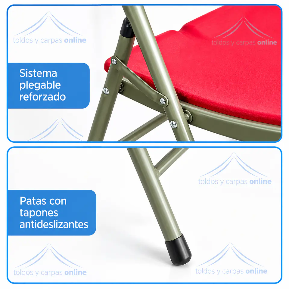 Silla de Resina color Rojo 2