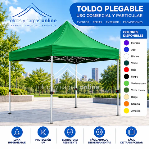 Toldo Americano Hexagonal 3x3  Colores