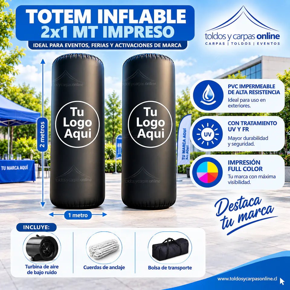 Totem Inflable 2x1  mt Impreso 1