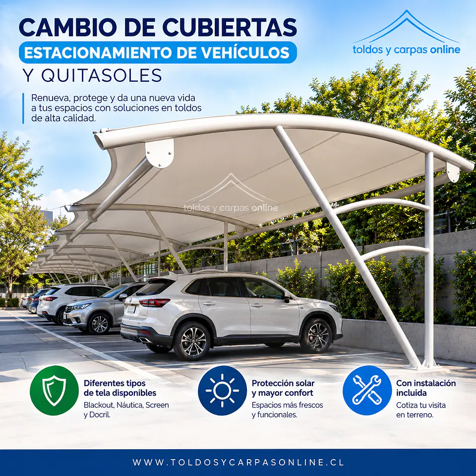Cambio de Cubiertas Estacionamiento de Vehiculos y Quitasoles 2