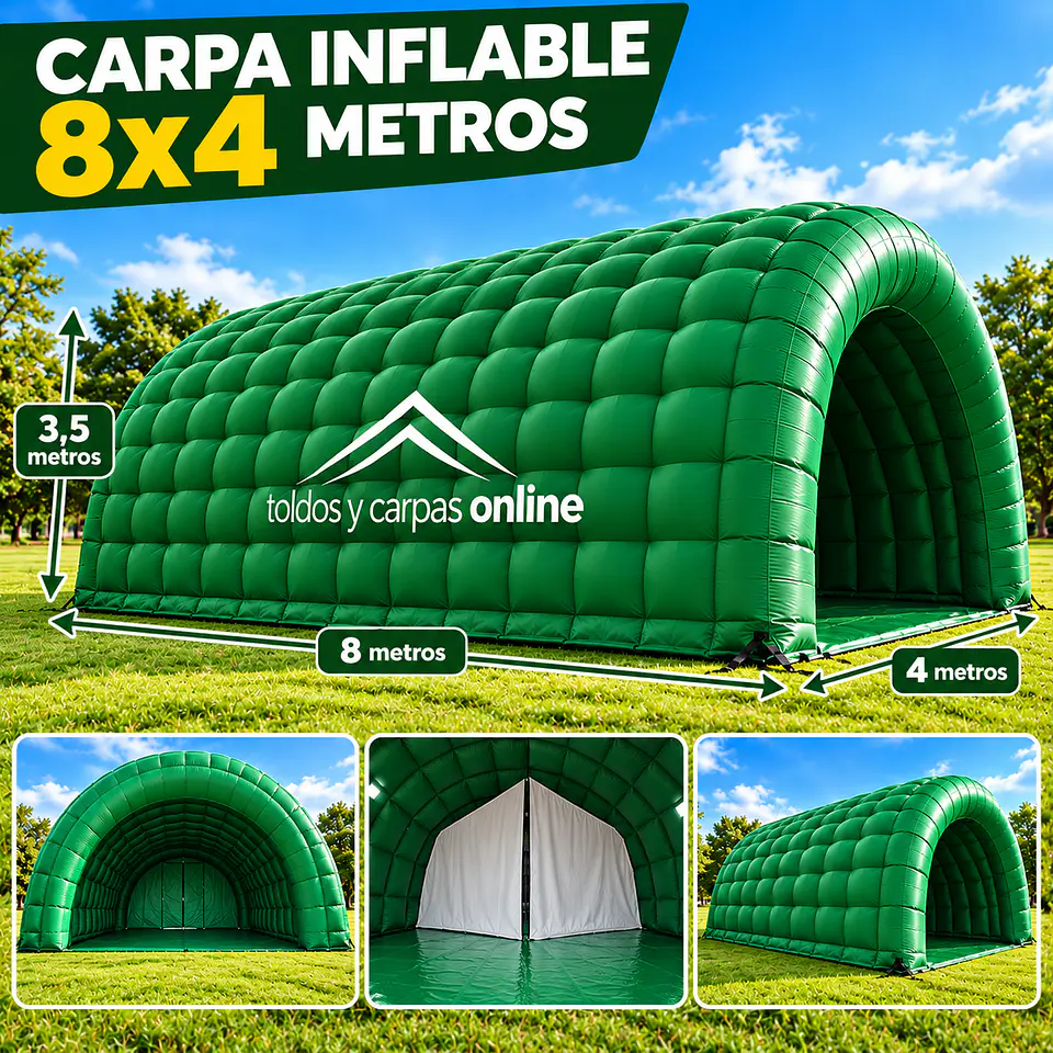 Carpa Inflable de 8x4 mt exterior  con Conexion Electrica 3