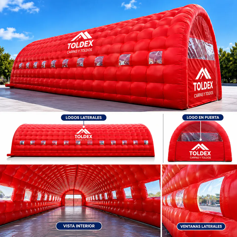 Carpa Inflable 10x5 mt con conexion electrica 4