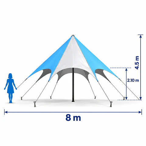Carpa Estrella 8 mts
